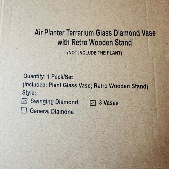 Air Plant Terrarium With 3 Glass Vases and Stand Air Plant Hydroponics Set - Picture 5 of 7